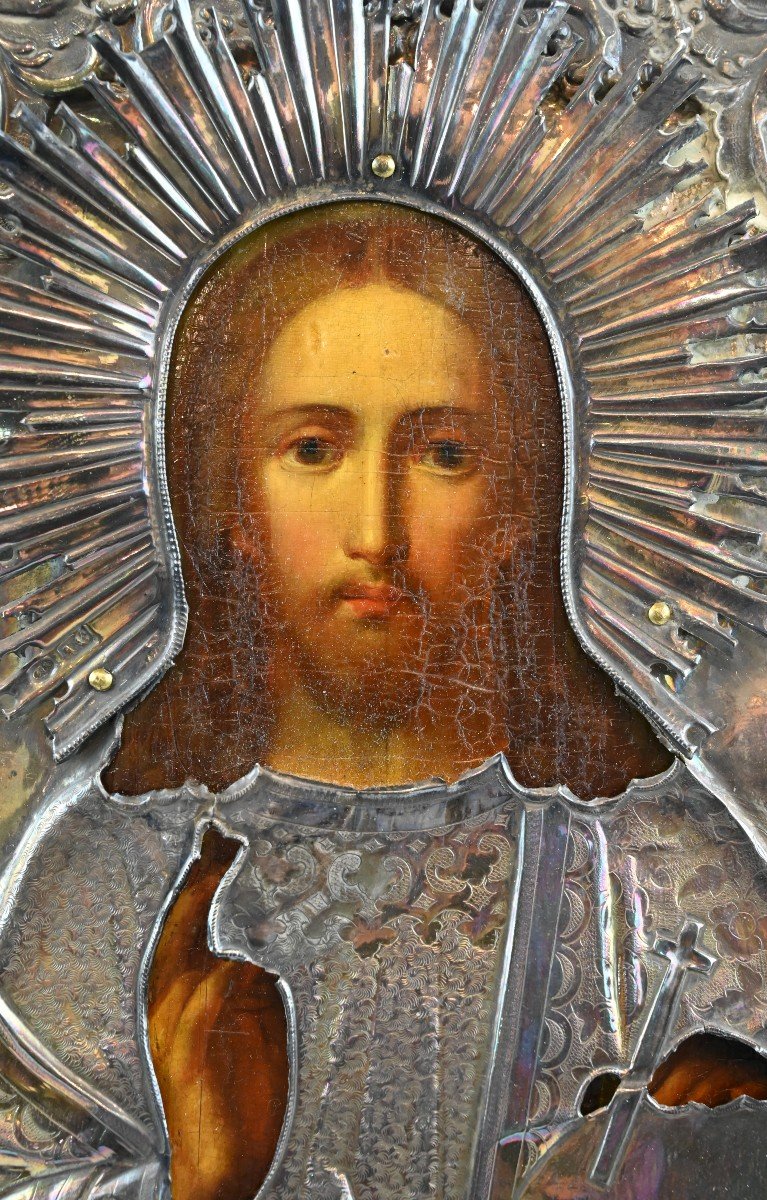 Icona Russa - Cristo Pantocrator - Russia XIX Secolo-photo-2